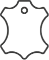 Genuine leather hide material icon