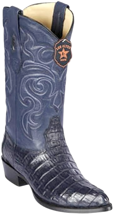 Men's Navy Blue Caiman Cowboy Boots